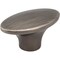 Jeffrey Alexander 1-7/8" Overall Length Brushed Pewter Oval Hudson Cabinet Knob 650-BNBDL - alternate 1